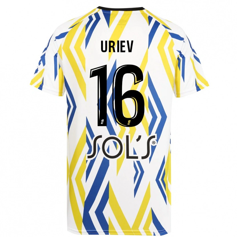 Danxen Herren Alan Uriev #16 Trikot Weiß Rot Blau Torwarttrikot 2025/26