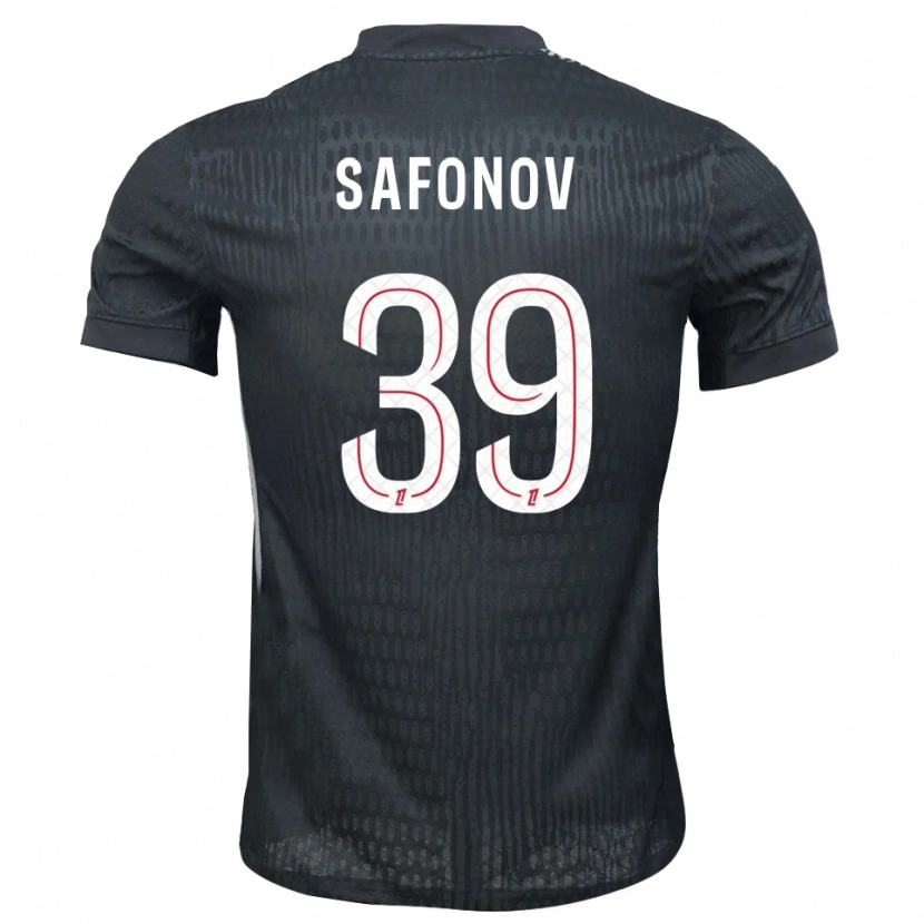 Danxen Herren Matvey Safonov #39 Trikot Dunkelgrau Schwarz Torwarttrikot 2025/26