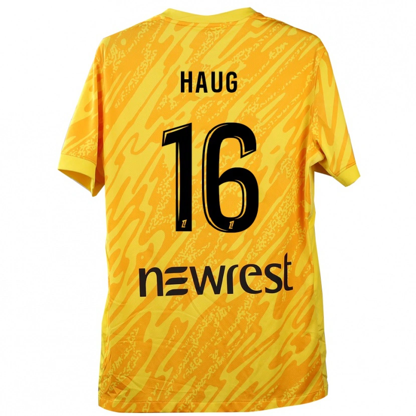 Danxen Herren Kjetil Haug #16 Trikot Gelb Schwarz Torwarttrikot 2025/26