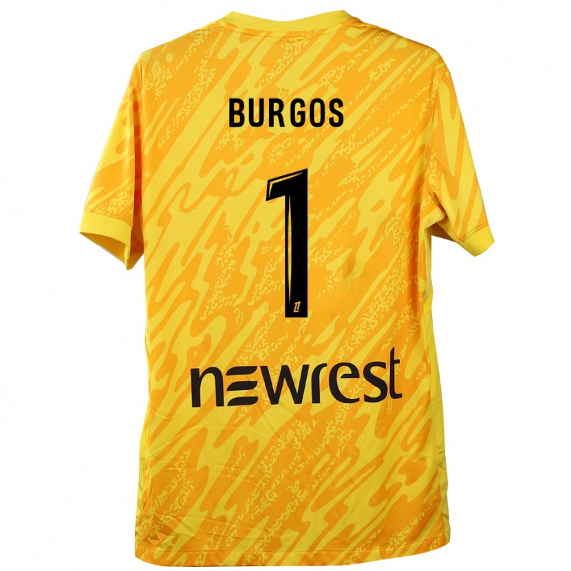 Danxen Herren Diego Burgos #1 Trikot Gelb Schwarz Torwarttrikot 2025/26