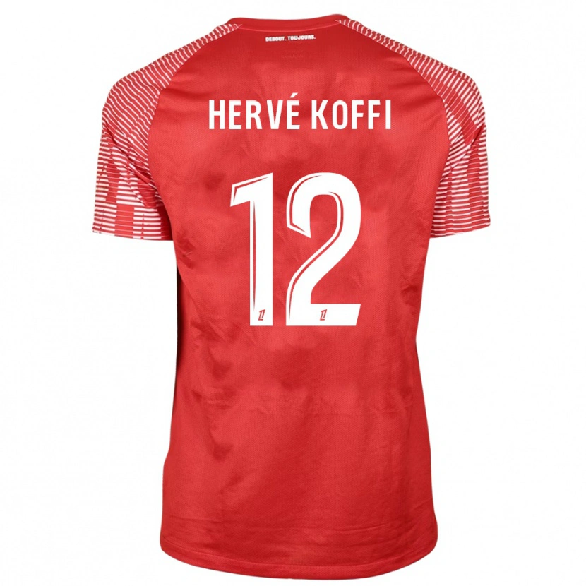 Danxen Herren Hervé Koffi #12 Trikot Rot Weiß Torwarttrikot 2025/26