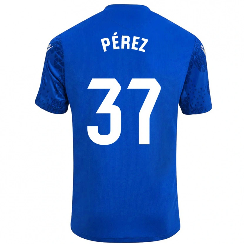 Danxen Herren David Pérez #37 Trikot Blau Weiß Torwarttrikot 2025/26