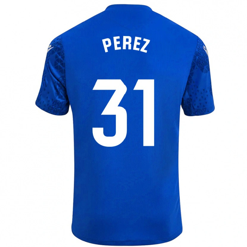 Danxen Herren Ángel Pérez #31 Trikot Blau Weiß Torwarttrikot 2025/26