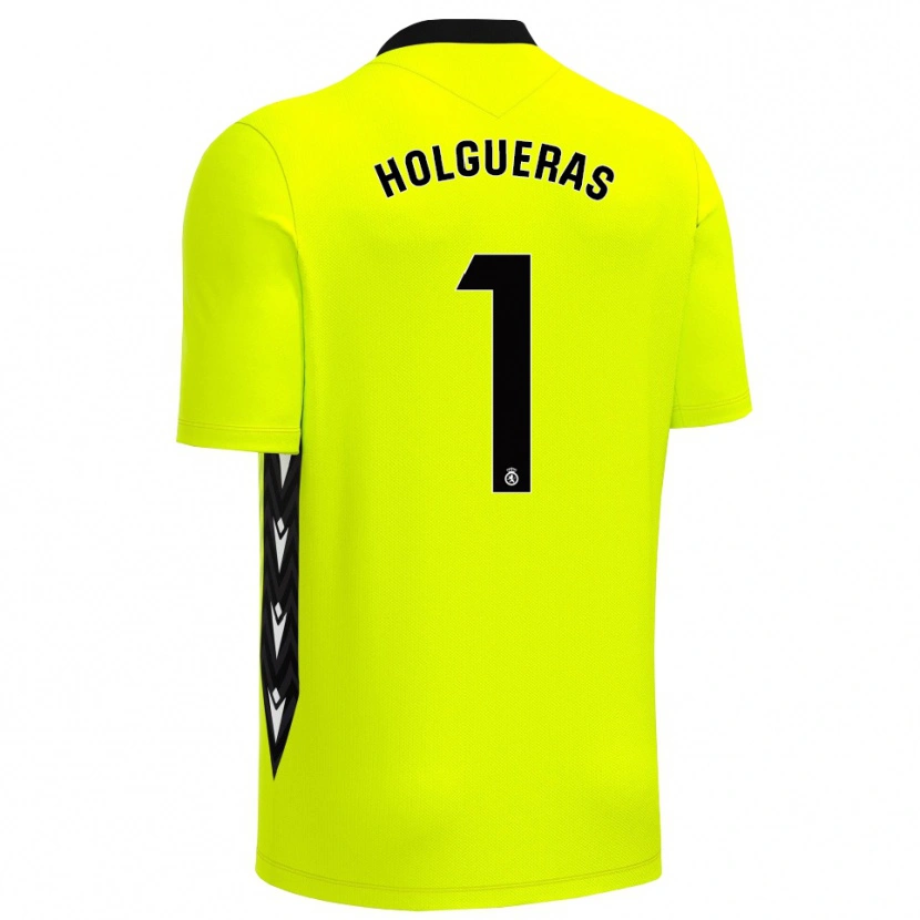 Danxen Herren Javi Holgueras #1 Trikot Gelbgrün Schwarz Torwarttrikot 2025/26