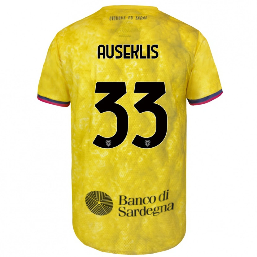 Danxen Herren Henrijs Auseklis #33 Trikot Gelb Schwarz Torwarttrikot 2025/26