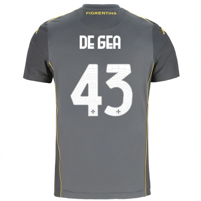 Danxen Herren David de Gea #43 Trikot Dunkelgrau Gelb Torwarttrikot 2025/26