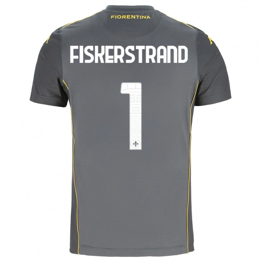 Danxen Herren Cecilie Fiskerstrand #1 Trikot Dunkelgrau Gelb Torwarttrikot 2025/26