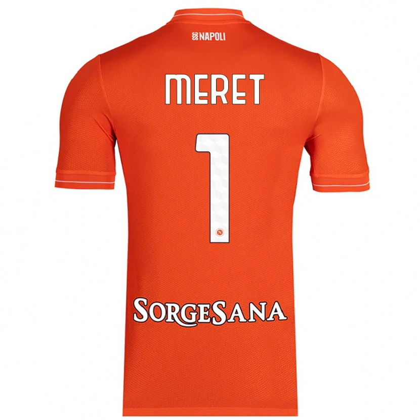 Danxen Herren Alex Meret #1 Trikot Orange Rot Weiß Torwarttrikot 2025/26