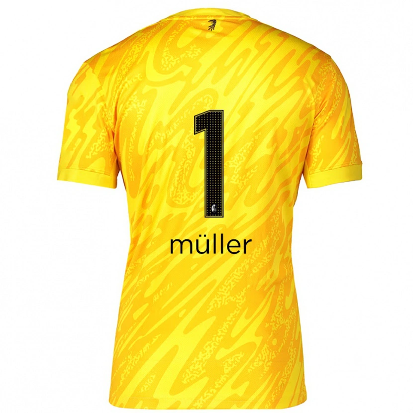 Danxen Herren Philipp Müller #1 Trikot Gelb Schwarz Torwarttrikot 2025/26