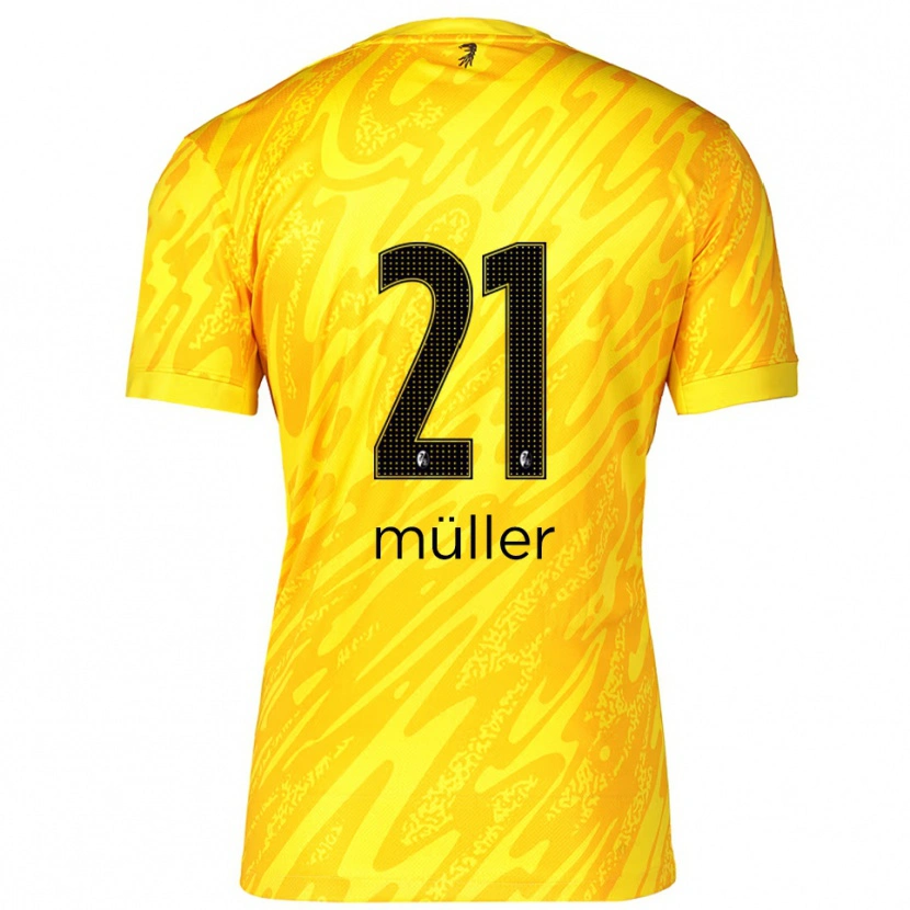 Danxen Herren Florian Müller #21 Trikot Gelb Schwarz Torwarttrikot 2025/26