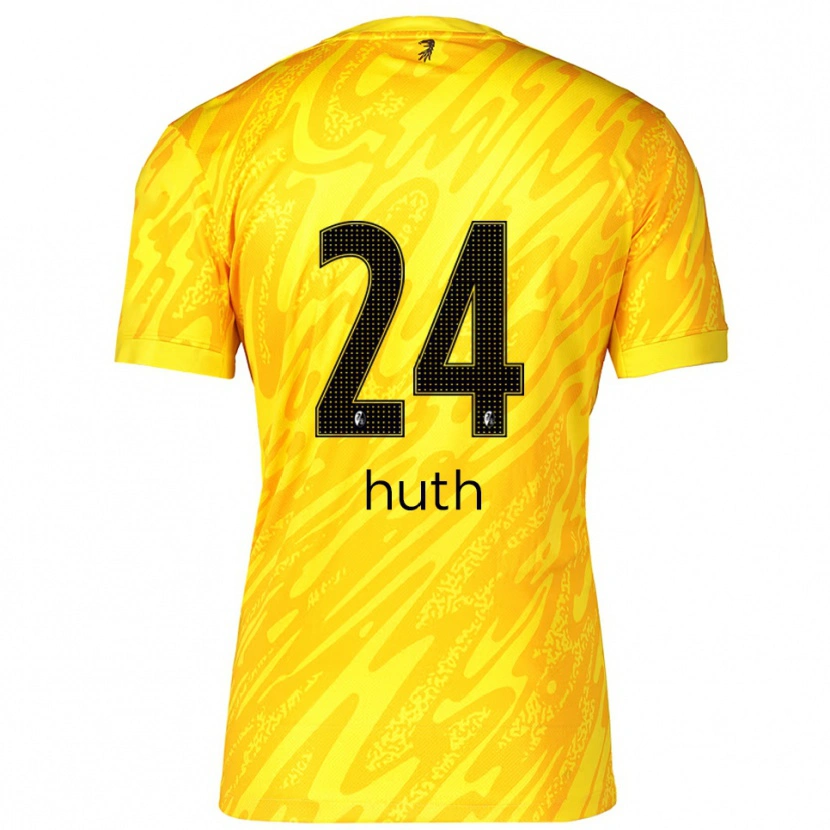 Danxen Herren Jannik Huth #24 Trikot Gelb Schwarz Torwarttrikot 2025/26