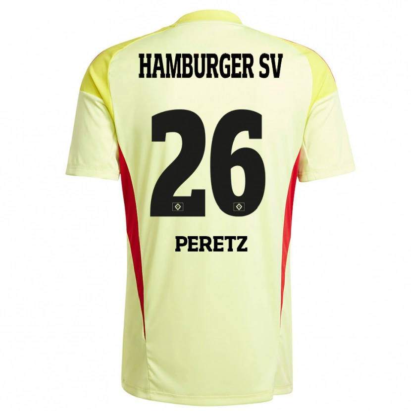 Danxen Herren Daniel Peretz #26 Trikot Gelb Schwarz Rot Torwarttrikot 2025/26