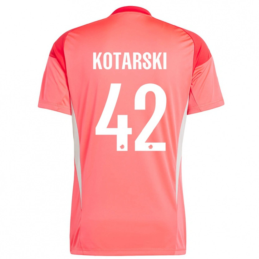 Danxen Herren Dominik Kotarski #42 Trikot Rot Weiß Torwarttrikot 2025/26