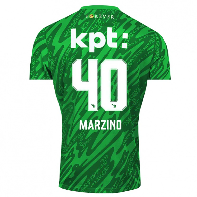 Danxen Herren Dario Marzino #40 Trikot Grün Weiß Torwarttrikot 2025/26