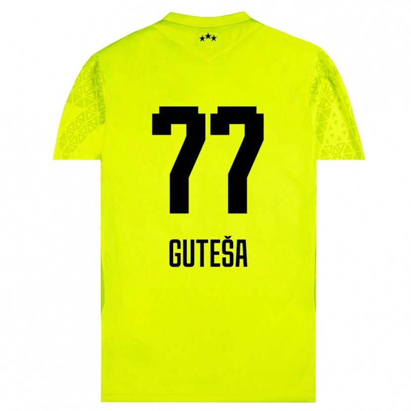Danxen Herren Ivan Guteša #77 Trikot Gelb Grün Schwarz Torwarttrikot 2025/26