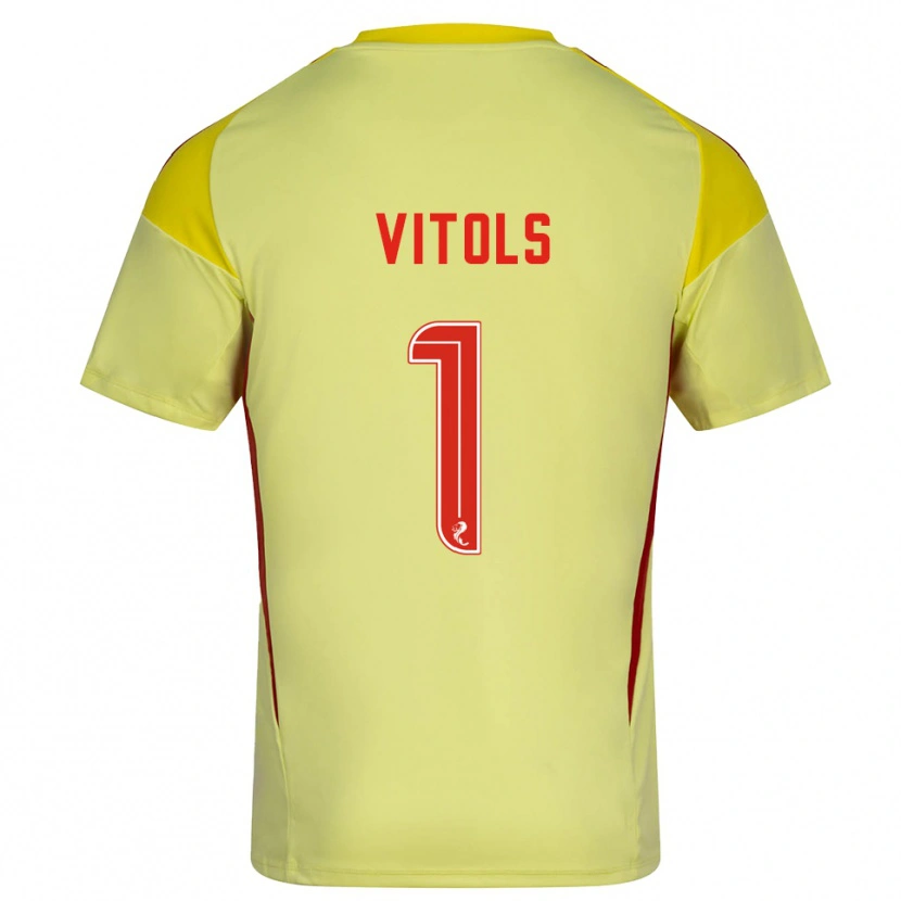 Danxen Herren Rodrigo Vitols #1 Trikot Gelb Rot Torwarttrikot 2025/26