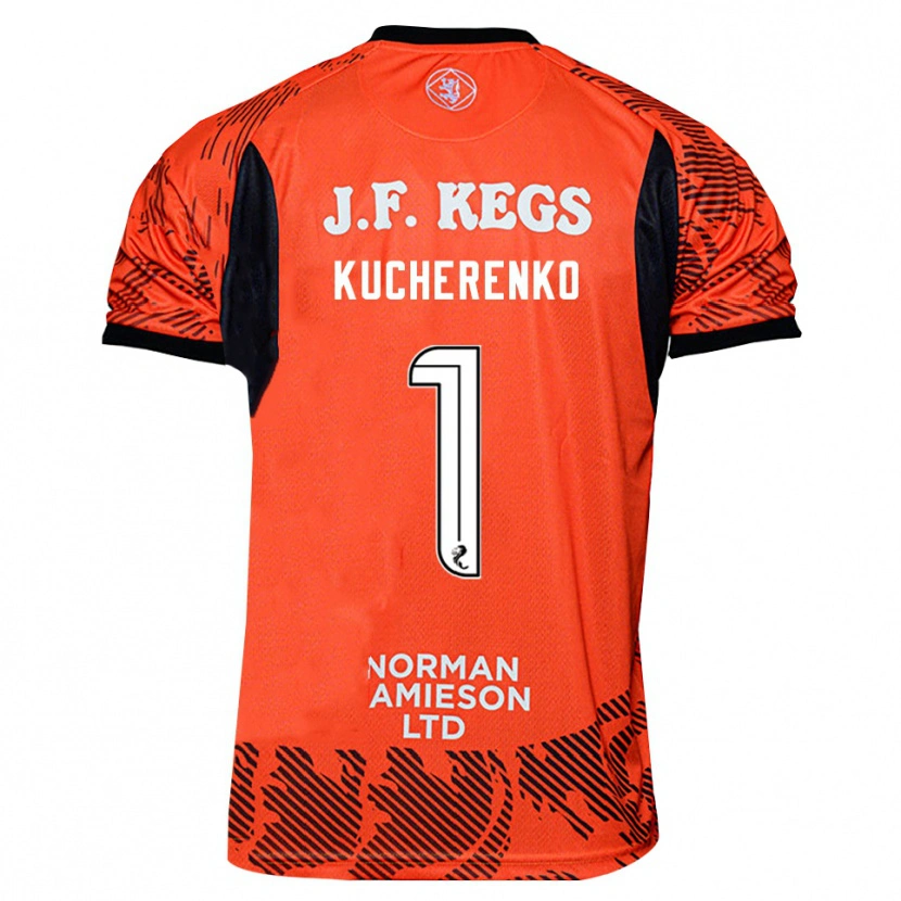 Danxen Herren Yevgeniy Kucherenko #1 Trikot Orange Schwarz Torwarttrikot 2025/26