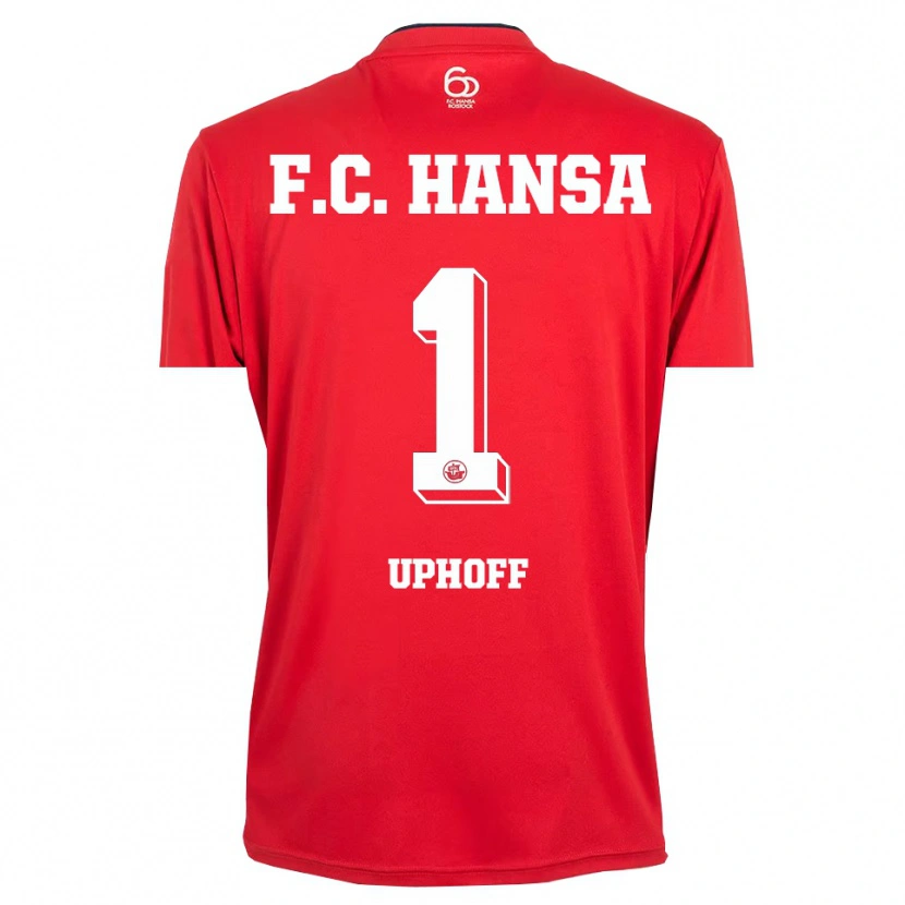 Danxen Herren Benjamin Uphoff #1 Trikot Rot Weiß Torwarttrikot 2025/26