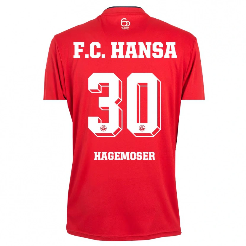 Danxen Herren Max Hagemoser #30 Trikot Rot Weiß Torwarttrikot 2025/26