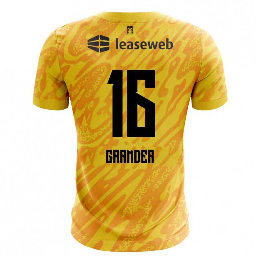 Danxen Herren Christian Gaander #16 Trikot Orange Gelb Schwarz Torwarttrikot 2025/26