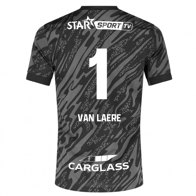 Danxen Herren Daan Van Laere #1 Trikot Dunkelgrau Schwarz Torwarttrikot 2025/26