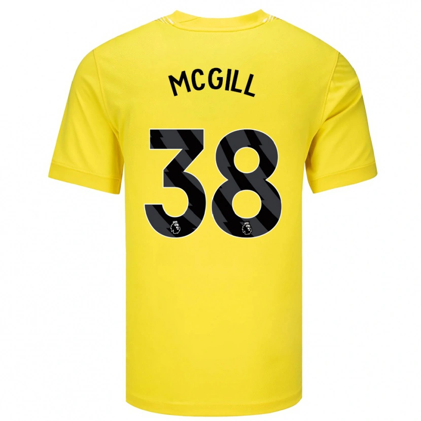 Danxen Herren Tom McGill #38 Trikot Gelb Schwarz Torwarttrikot 2025/26