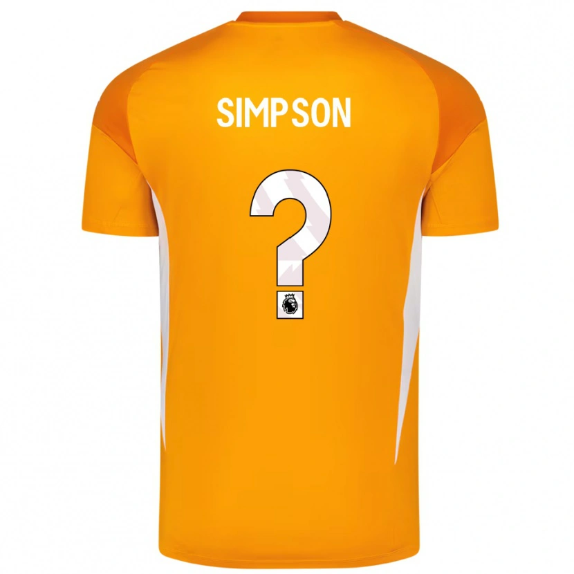 Danxen Herren Carrie Simpson #0 Trikot Orange Weiß Torwarttrikot 2025/26