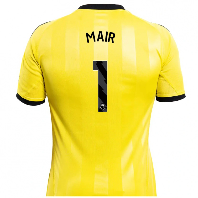 Danxen Herren George Mair #1 Trikot Gelb Schwarz Torwarttrikot 2025/26