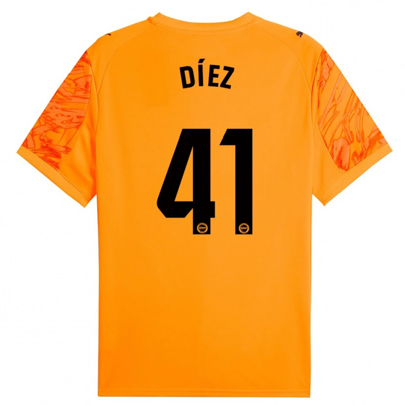 Danxen Herren Victor Díez #41 Trikot Orange Schwarz Torwarttrikot 2025/26