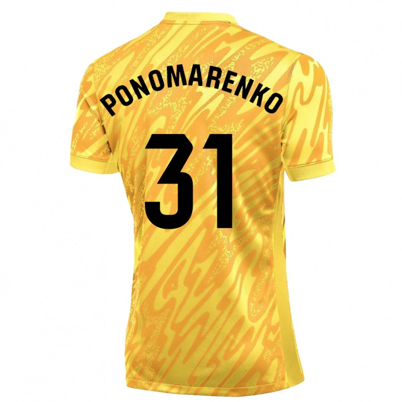 Danxen Herren Borys Ponomarenko #31 Trikot Gelb Schwarz Torwarttrikot 2025/26