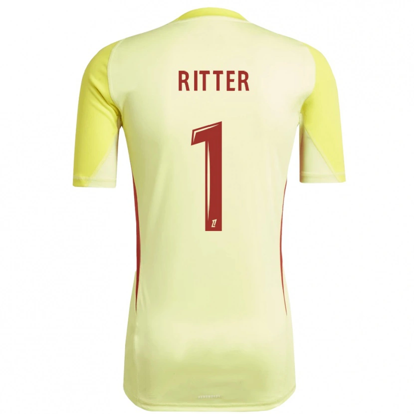 Danxen Herren Maxime Ritter #1 Trikot Hellgelb Rot Torwarttrikot 2025/26