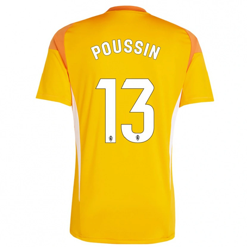 Danxen Herren Gaëtan Poussin #13 Trikot Dunkelorange Gelb Torwarttrikot 2025/26