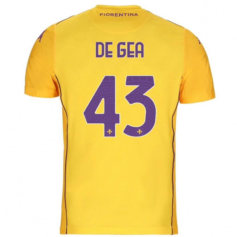 Danxen Herren David de Gea #43 Trikot Orange Gelb Lila Torwarttrikot 2025/26
