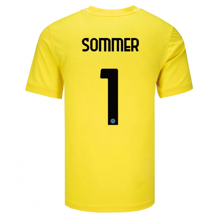 Danxen Herren Yann Sommer #1 Trikot Hellgelb Schwarz Torwarttrikot 2025/26
