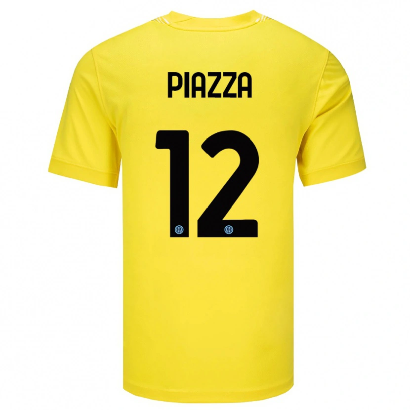 Danxen Herren Alessia Piazza #12 Trikot Hellgelb Schwarz Torwarttrikot 2025/26