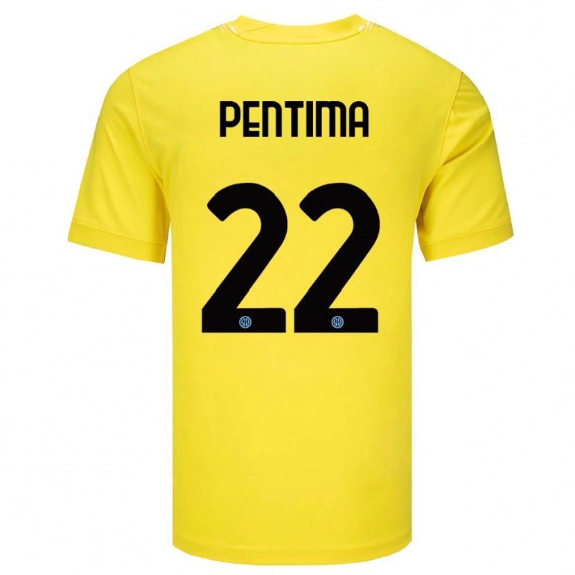 Danxen Herren Alessandro Pentima #22 Trikot Hellgelb Schwarz Torwarttrikot 2025/26
