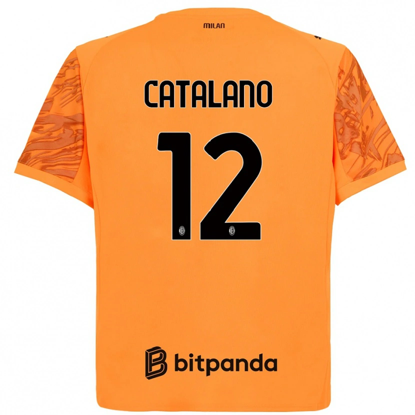 Danxen Herren Alessio Catalano #12 Trikot Orange Gelb Schwarz Torwarttrikot 2025/26