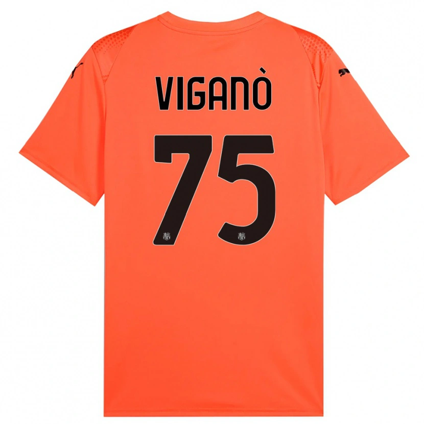 Danxen Herren Lorenzo Viganò #75 Trikot Orange Schwarz Torwarttrikot 2025/26