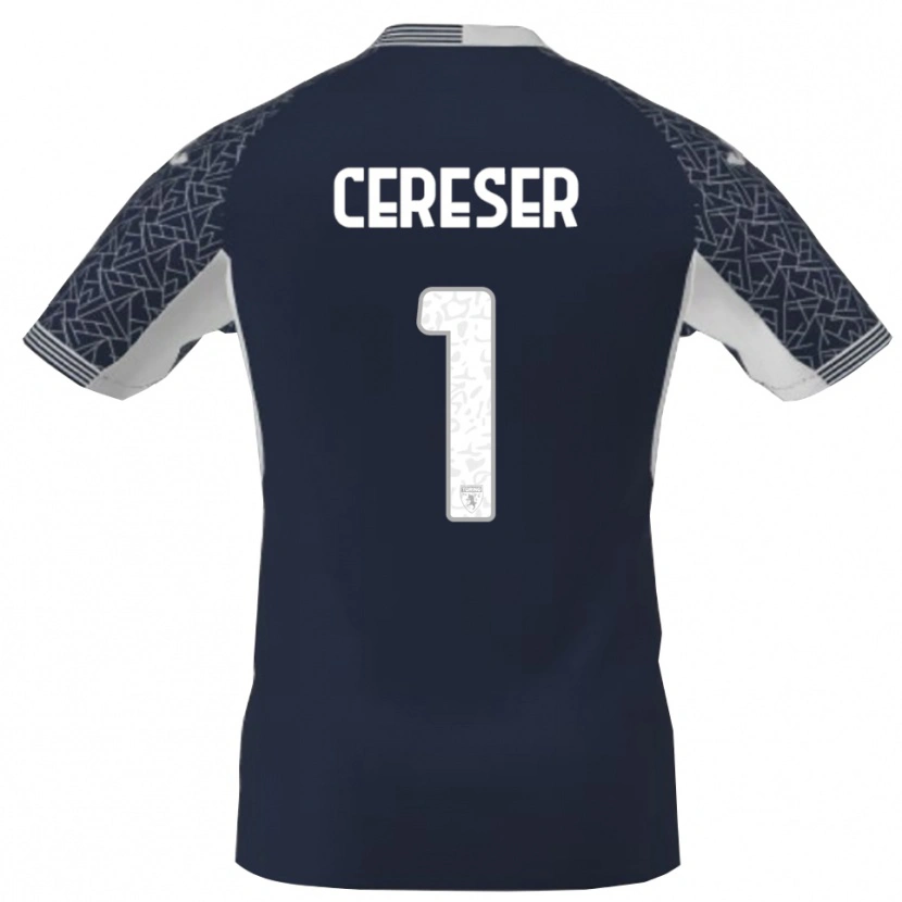Danxen Herren Francesco Cereser #1 Trikot Blau Schwarz Weiß Torwarttrikot 2025/26