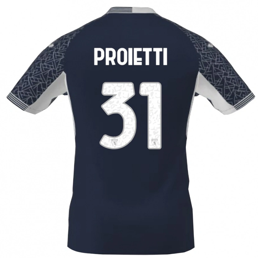 Danxen Herren Riccardo Proietti #31 Trikot Blau Schwarz Weiß Torwarttrikot 2025/26