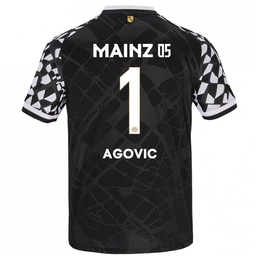 Danxen Herren Daris Agovic #1 Trikot Schwarz Weiß Torwarttrikot 2025/26