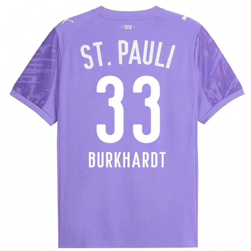 Danxen Herren Jannik Burkhardt #33 Trikot Mittel Lila Schwarz Torwarttrikot 2025/26