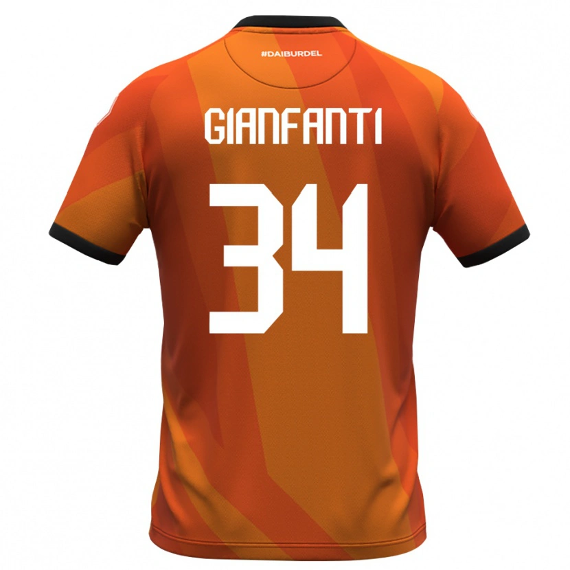 Danxen Herren Simone Gianfanti #34 Trikot Koralle Weiß Schwarz Torwarttrikot 2025/26