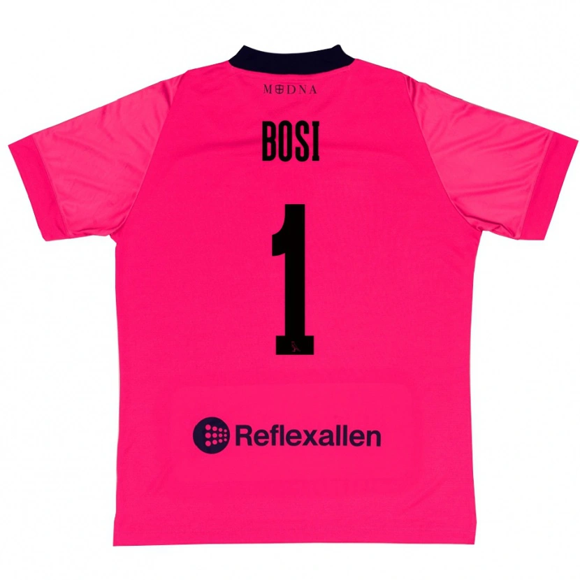 Danxen Herren Matteo Bosi #1 Trikot Tiefrosa Schwarz Torwarttrikot 2025/26