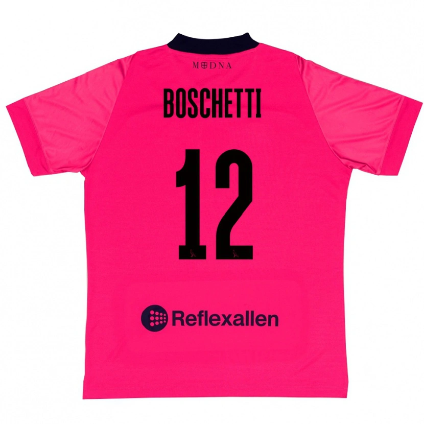 Danxen Herren Matteo Boschetti #12 Trikot Tiefrosa Schwarz Torwarttrikot 2025/26