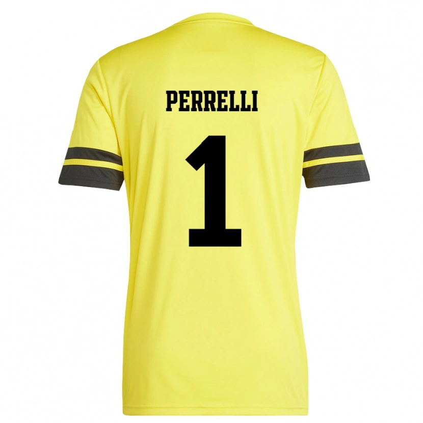 Danxen Herren Samuele Perrelli #1 Trikot Gelb Schwarz Torwarttrikot 2025/26