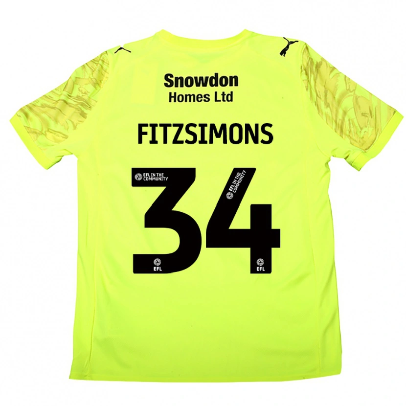 Danxen Herren Ross Fitzsimons #34 Trikot Leuchtendes Grün Torwarttrikot 2025/26