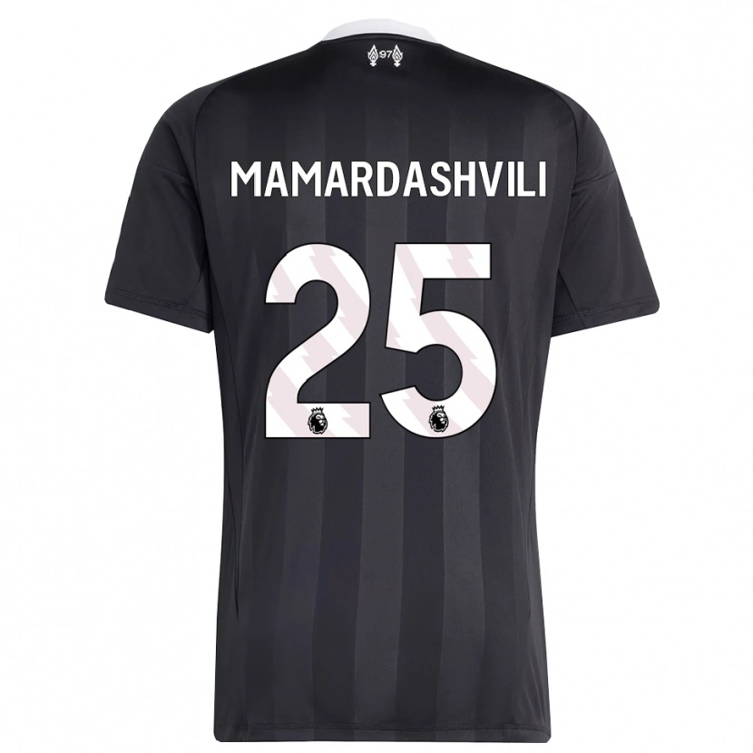 Danxen Herren Giorgi Mamardashvili #25 Trikot Schwarz Weiß Torwarttrikot 2025/26