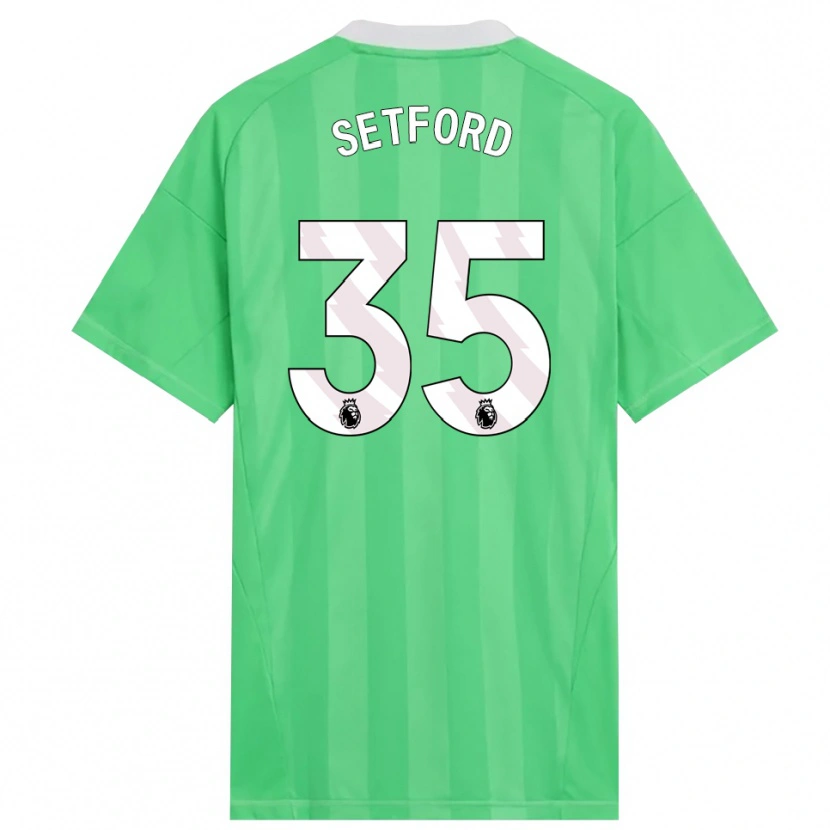Danxen Herren Tommy Setford #35 Trikot Hellgrün Weiß Torwarttrikot 2025/26