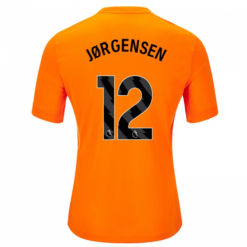 Danxen Herren Filip Jørgensen #12 Trikot Orange Schwarz Torwarttrikot 2025/26
